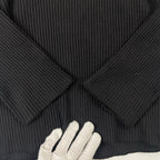bajra / ヘンリーネックリブニット 参考定価：28,000程度 SIZE：FREE