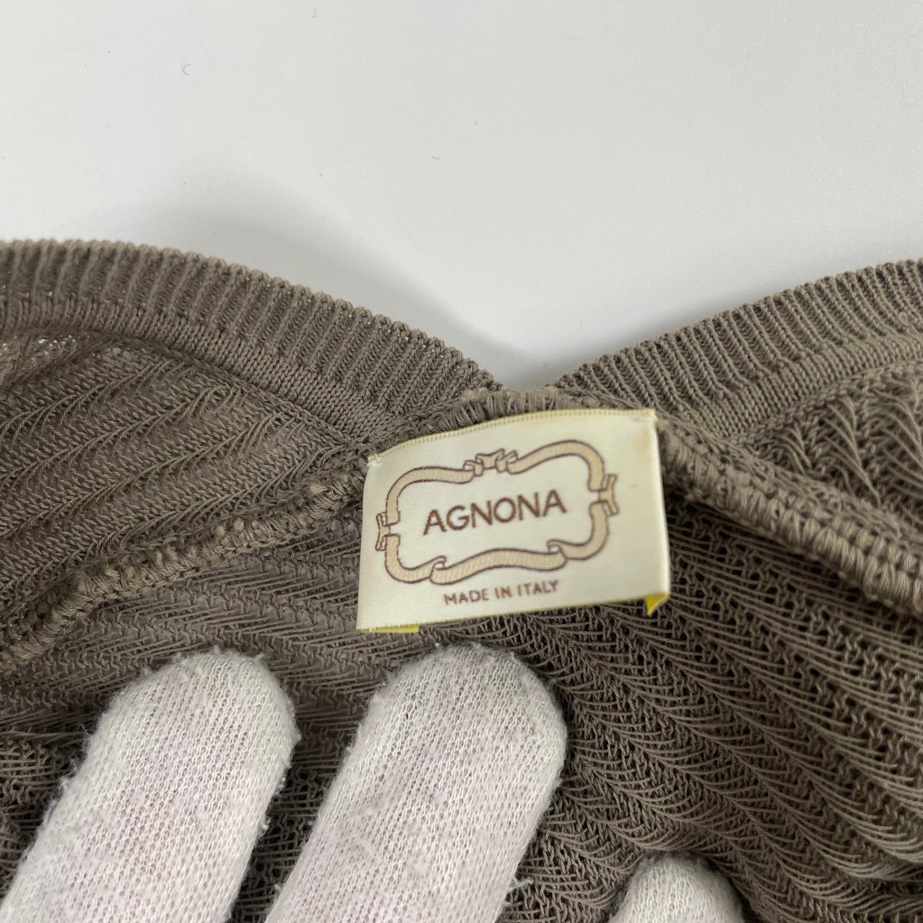 AGNONA / コットンニットベスト 参考定価：100,000程度 SIZE:40