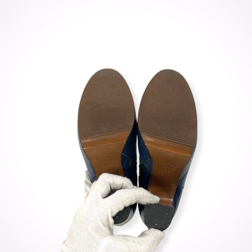 FABIO RUSCONI / レザーサイドジップショートブーツ 参考定価：50,000程度 SIZE:38