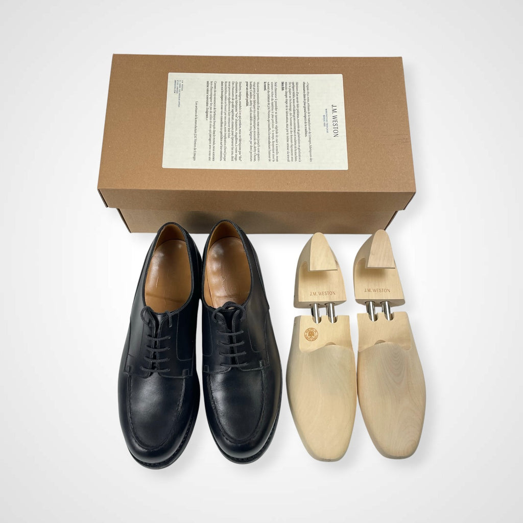 J.M.WESTON ジェイエムウエストン / 「GOLF」 DERBY SHOES ボックスカーフ ブラック 参考定価：160,000+tax SIZE：7/E(27cm程度)