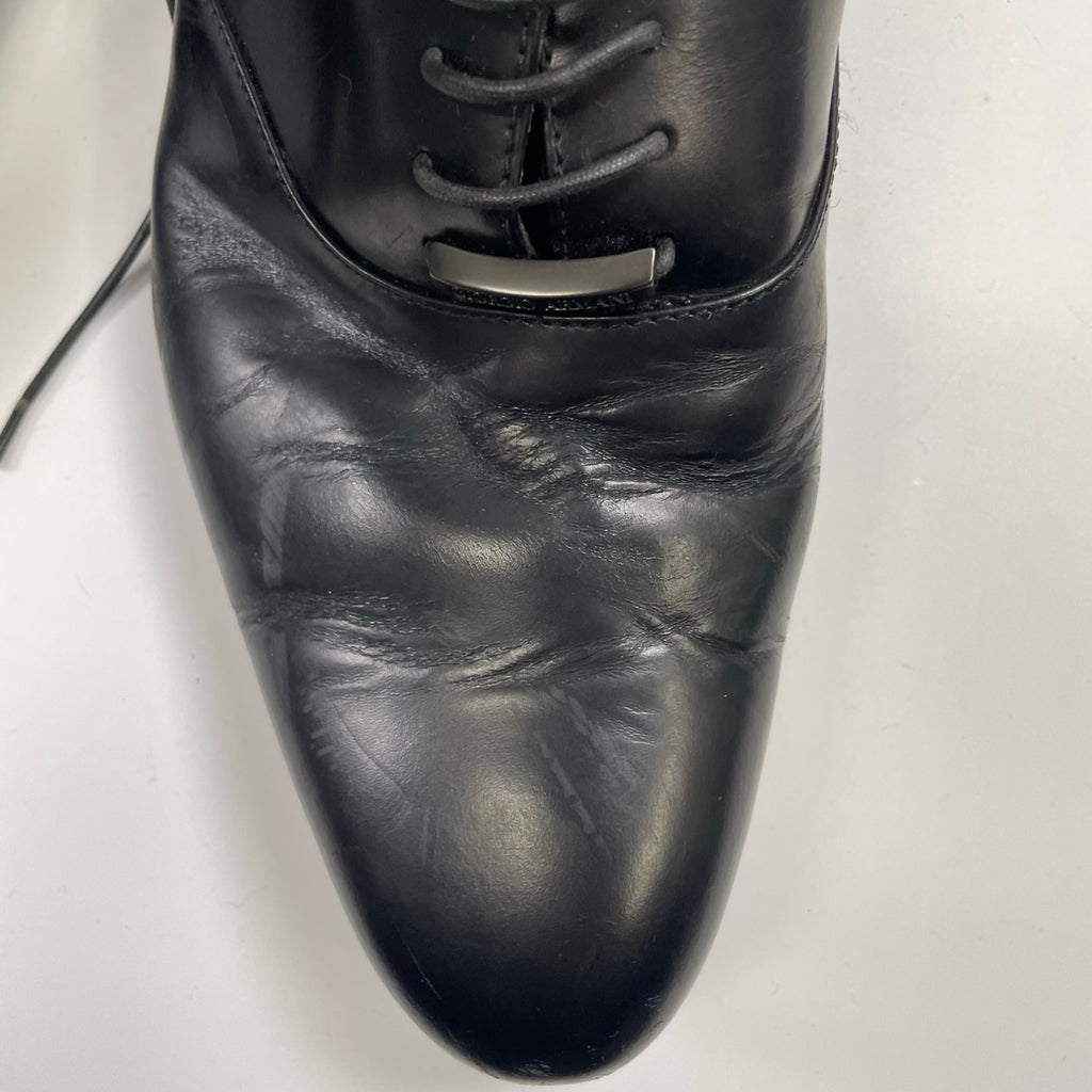 GIORGIO ARMANI ジョルジオ アルマーニ / プレーントゥレザーシューズ 参考定価：160,000程度 SIZE：40 1/2