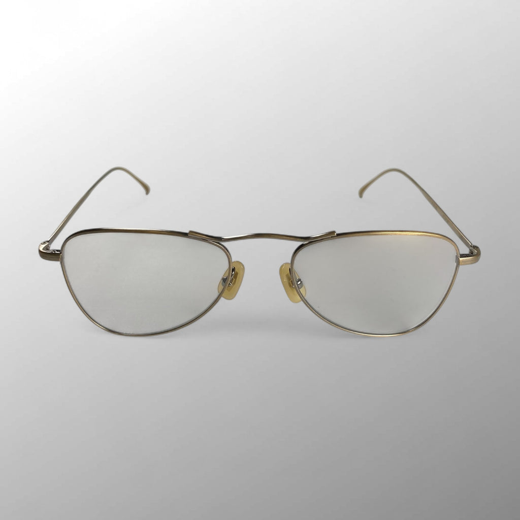 【美品】 金子眼鏡 VINTAGEライン / ティアドロップ型ハイブリッジ KV-167 度なしクリアレンズ 参考定価：40,000+tax