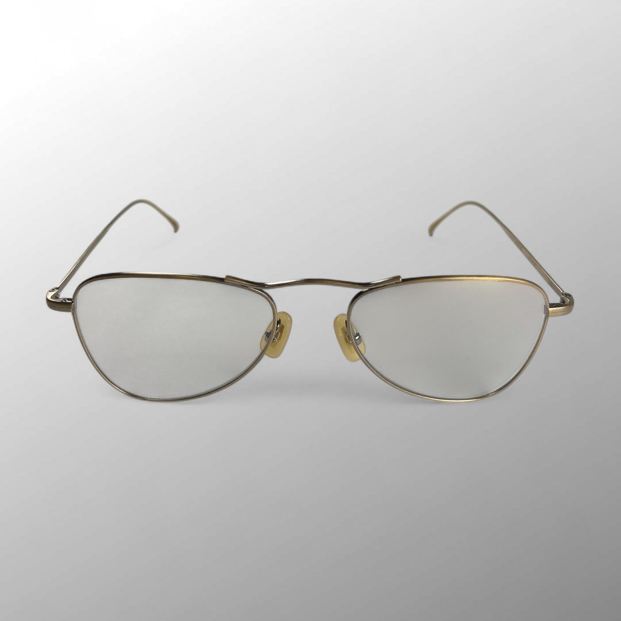 【美品】 金子眼鏡 VINTAGEライン / ティアドロップ型ハイブリッジ KV-167 度なしクリアレンズ 参考定価：40,000+tax