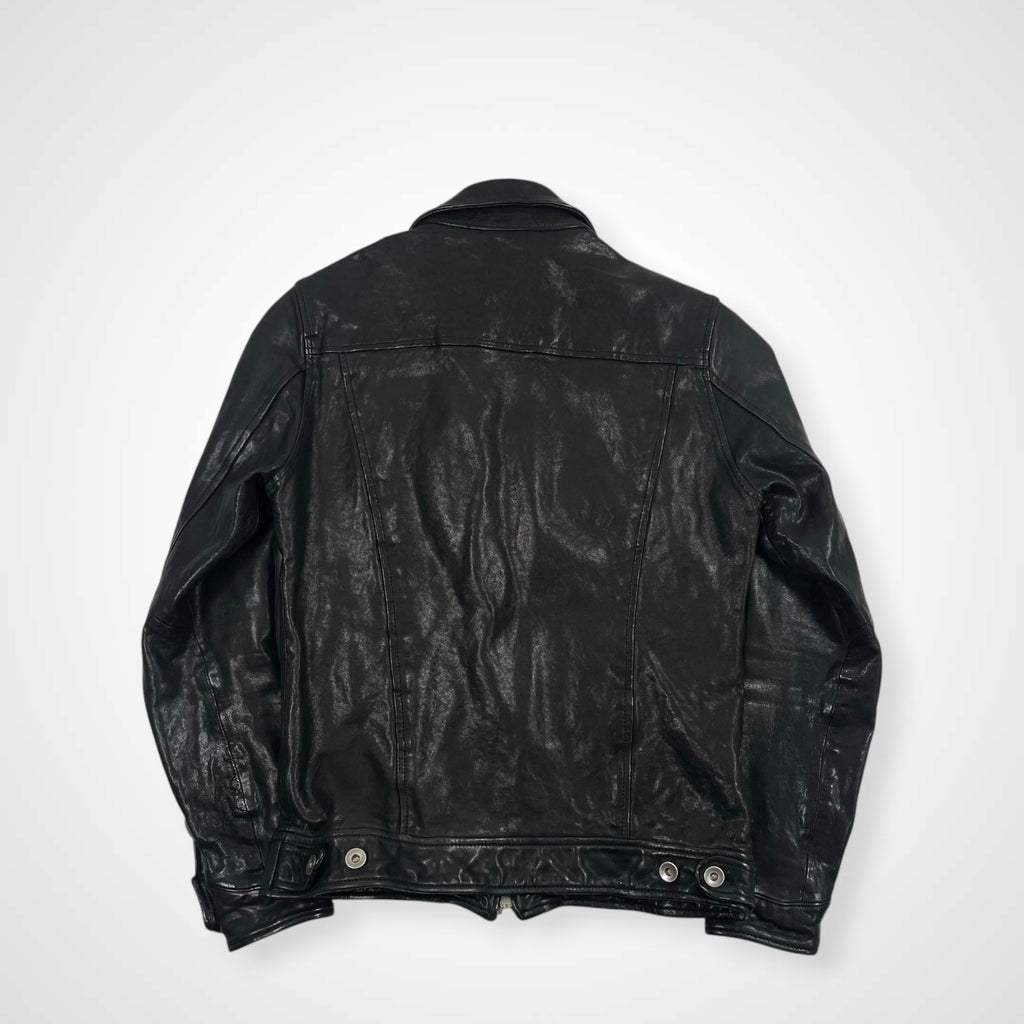 VINTAGE ヴィンテージ / アーカイブ シワ加工 レザージップアップジャケット Y2K SIZE:M