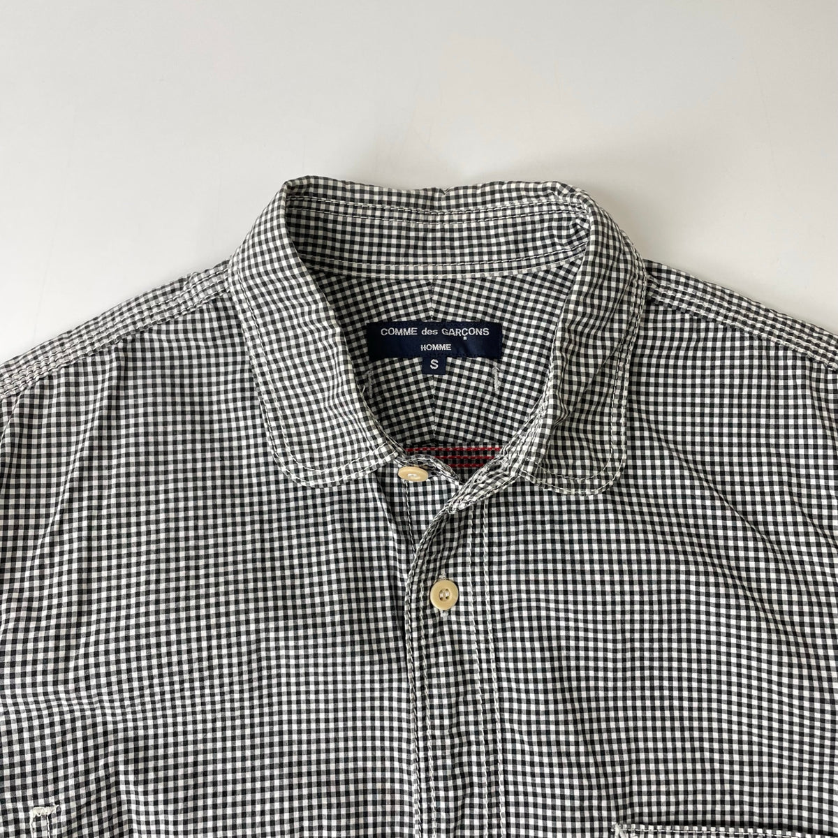 COMME des GARCONS HOMME / 15SS ギンガムワークシャツ 空環仕上げ SIZE:S