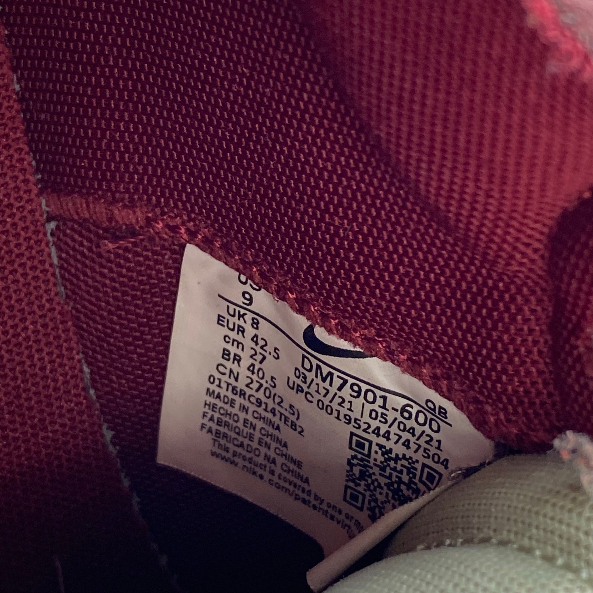 NIKE × sacai ナイキ サカイ / Blazer Low "Team Red" DM7901-600 SIZE：27cm