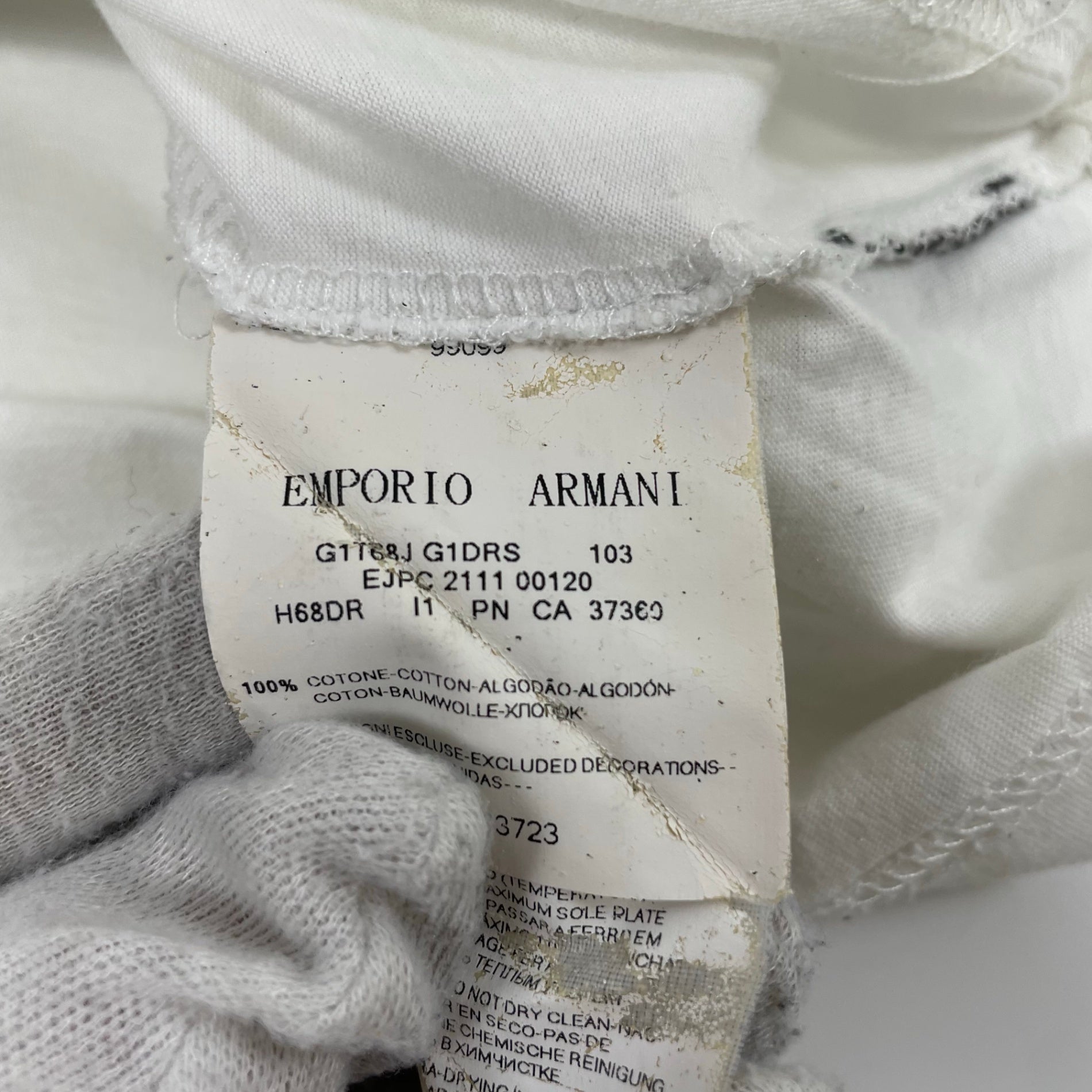 EMPORIO ARMANI / ティアドロップTEE 参考定価：20,000程度 SIZE:M