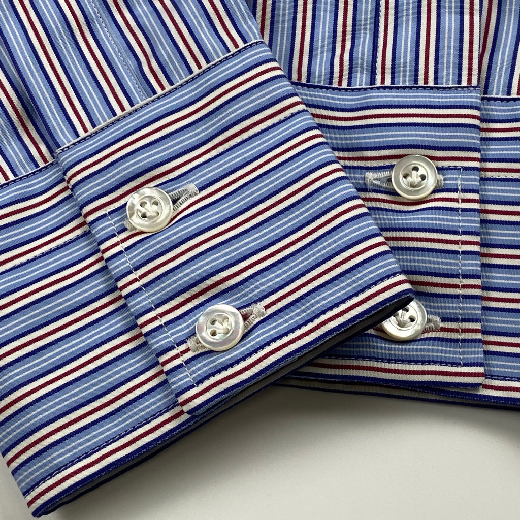 BARBA バルバ / ストライプ ドレスシャツ SIZE:39 15 1/2