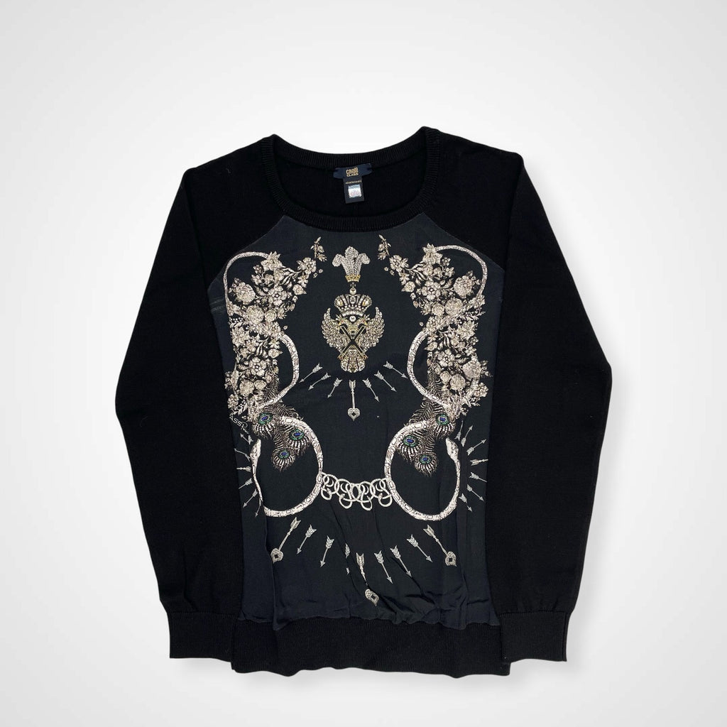 cavalli CLASS ロベルト カヴァリ クラス / レーヨン切替ニット 参考定価：50,000程度 SIZE：42