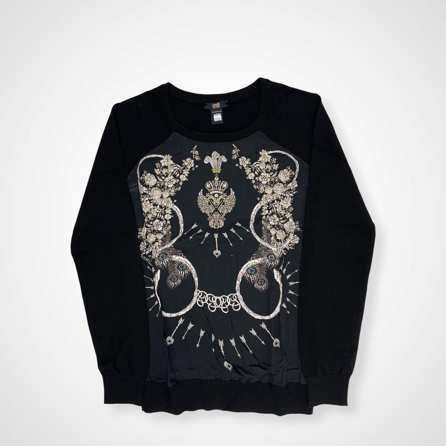 cavalli CLASS ロベルト カヴァリ クラス / レーヨン切替ニット 参考定価：50,000程度 SIZE：42