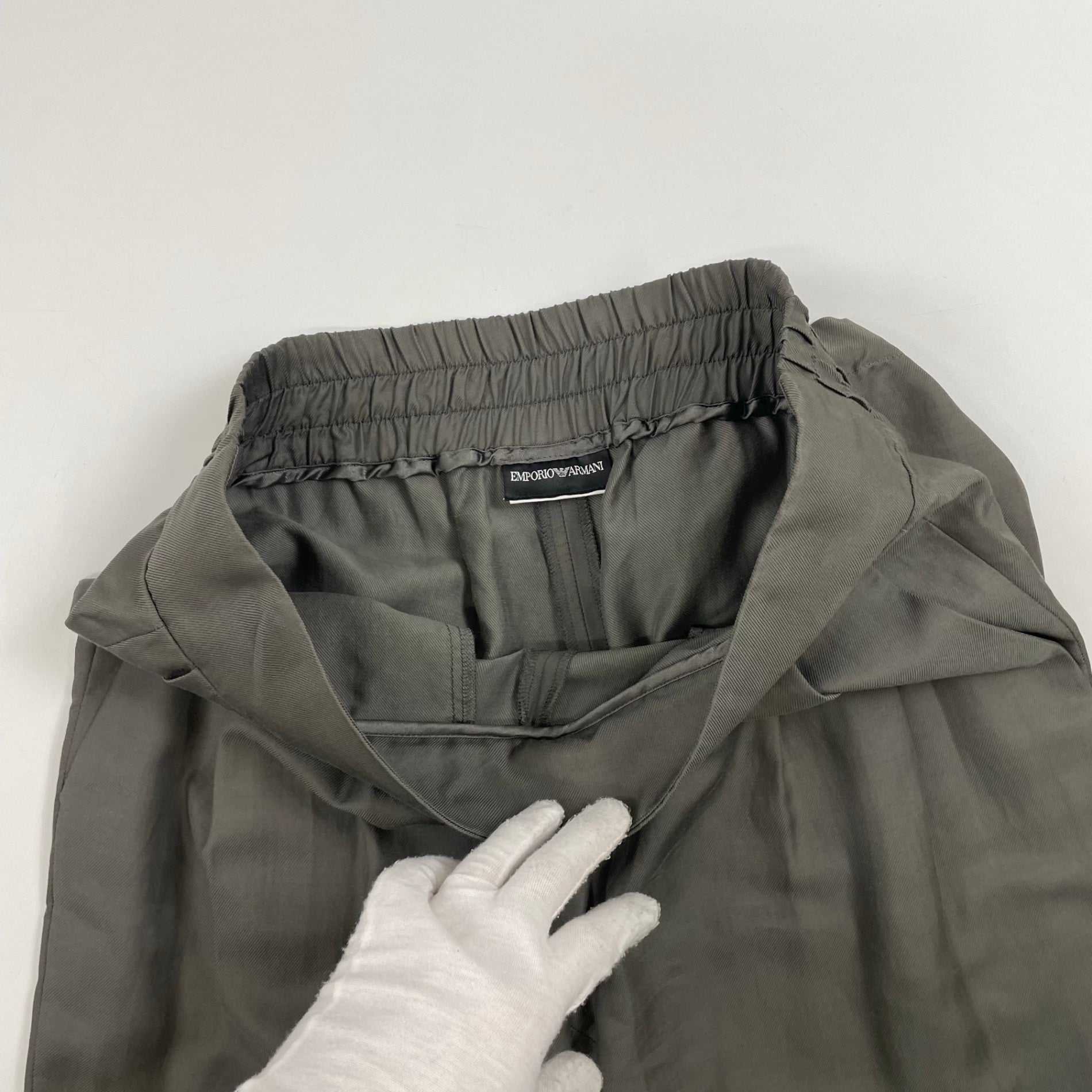 EMPORIO ARMANI / レーヨンMIXイージータックスラックス 参考定価：50,000程度 SIZE:W78