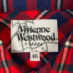 Vivienne Westwood MAN / ORB刺繍チェックネルシャツ  参考定価：35,000程度 SIZE:46