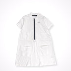 MUNITALP / ハーフジップ メッシュポケット チュニックワンピース 参考定価：42,000程度 SIZE:40