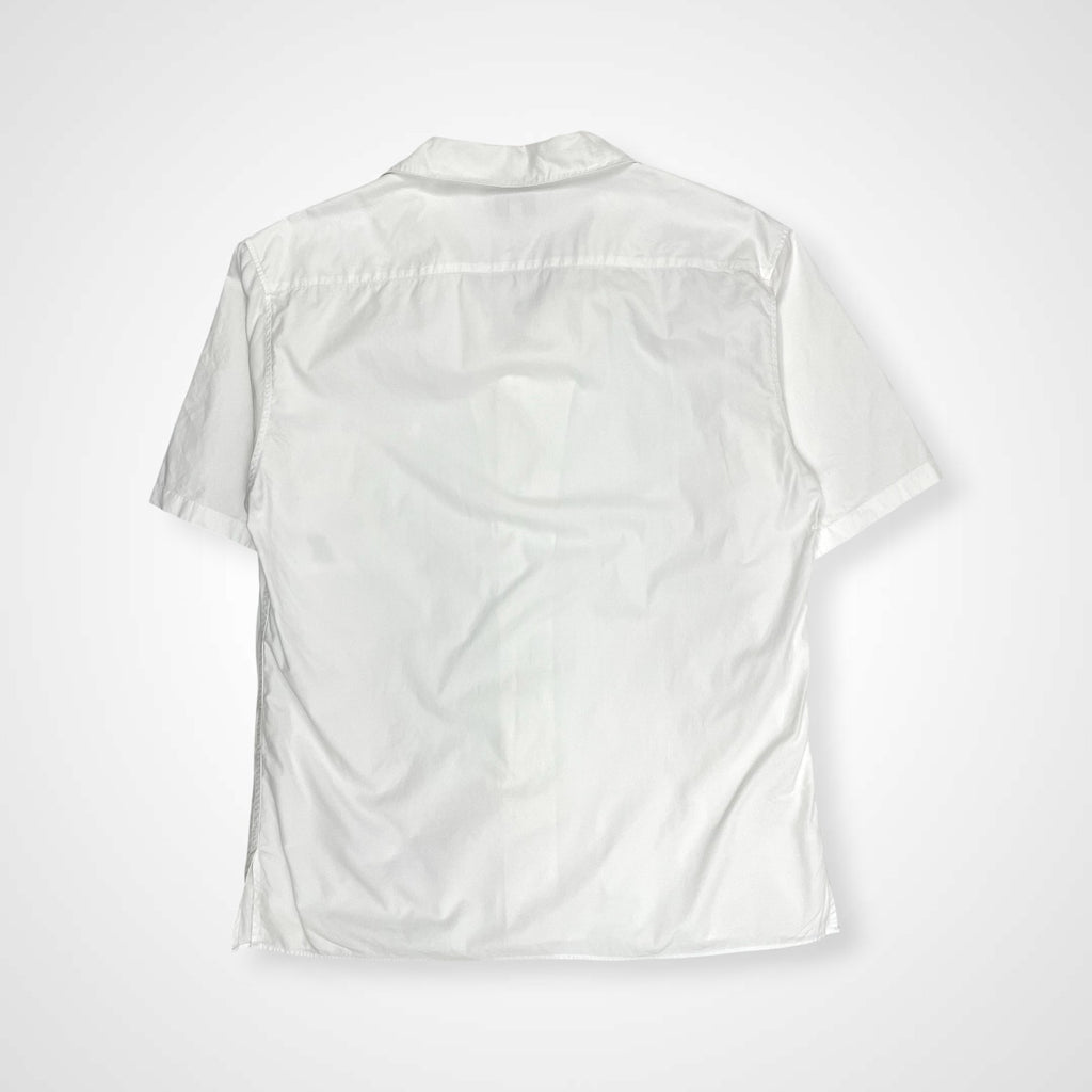 agnes b homme アニエスベー オム / レザール刺繍オープンカラーシャツ ホワイト 参考定価：25,000程度 SIZE：36