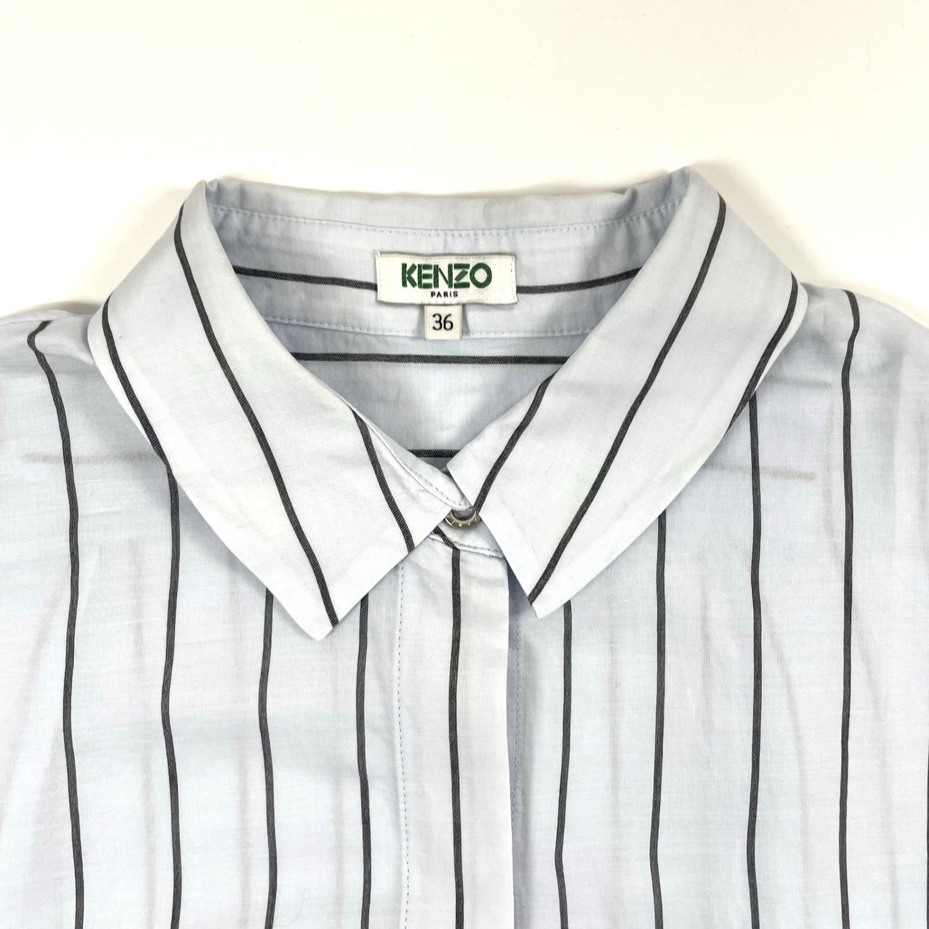 KENZO / フレアスリーブ ストライプシャツ 参考定価：55,000程度 SIZE:36