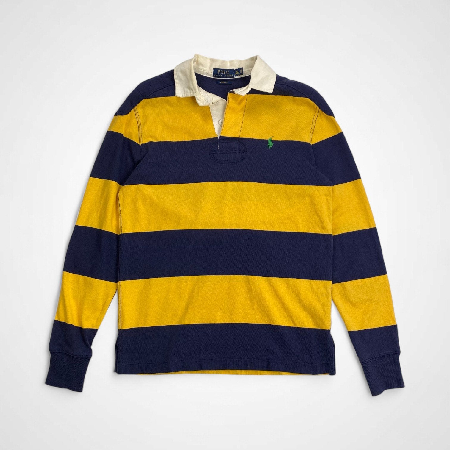 POLO RALPH LAUREN ポロ ラルフローレン / ラガーシャツ ボーダー スモールポニー SIZE:XS