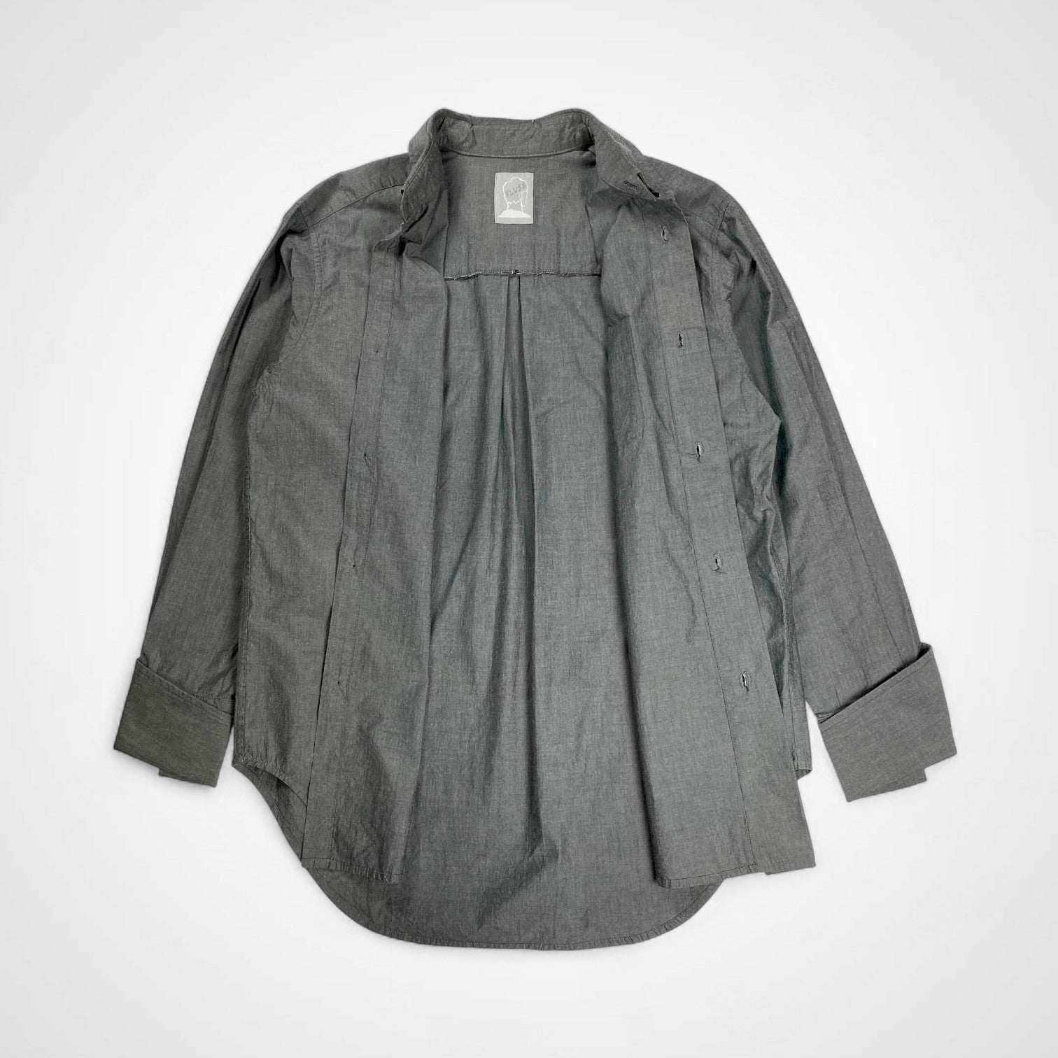 FLUSS フルス / イレギュラーディテール シャツ 参考定価：40,000程度 SIZE:1(M程度)