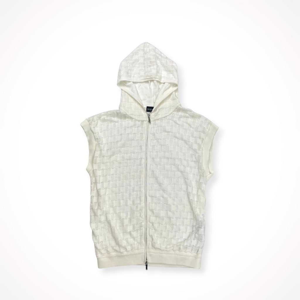 EMPORIO ARMANI エンポリオ アルマーニ / ニットフーディーベスト 参考定価：40,000程度 SIZE:L