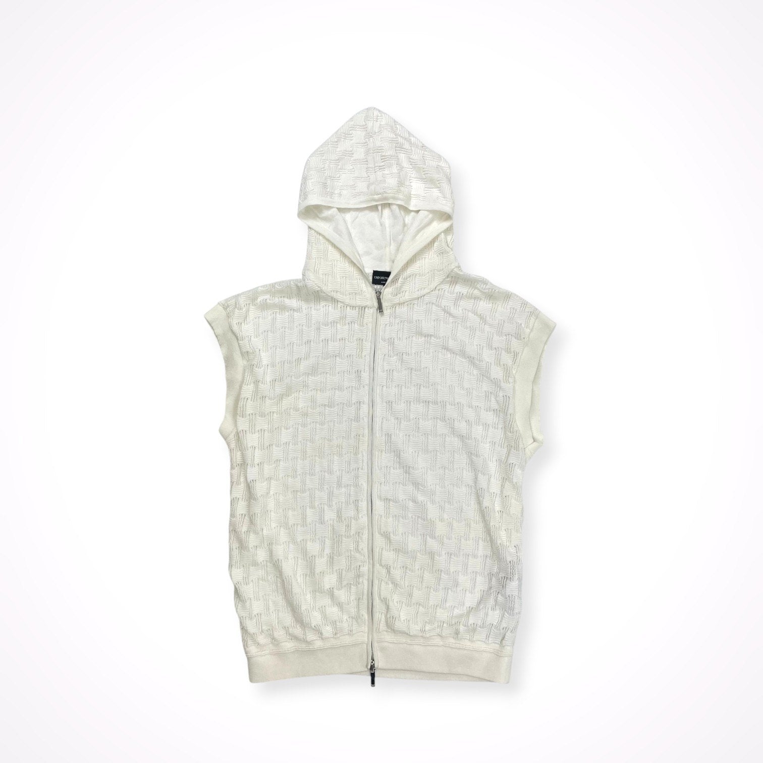 EMPORIO ARMANI エンポリオ アルマーニ / ニットフーディーベスト 参考定価：40,000程度 SIZE:L