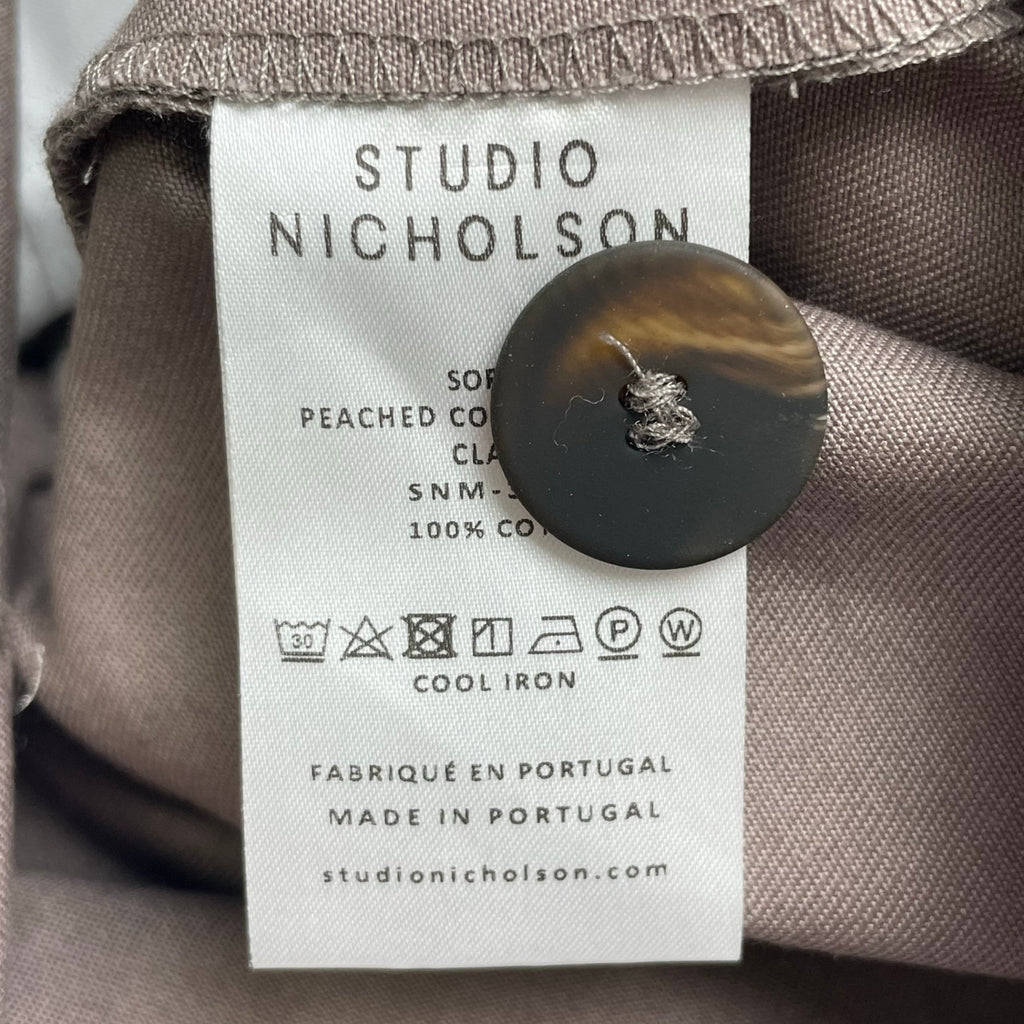 STUDIO NICHOLSON スタジオ ニコルソン / SORTE PEACHED COTTON TWILL PLEAT PANTS ワイドパンツ 参考定価：43,000+tax SIZE:1