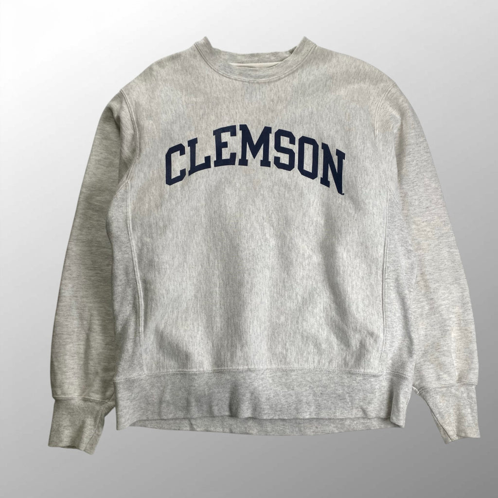90-00's Champion チャンピオン / リバースウィーブスウェット clemson university ヘザーグレー SIZE:M