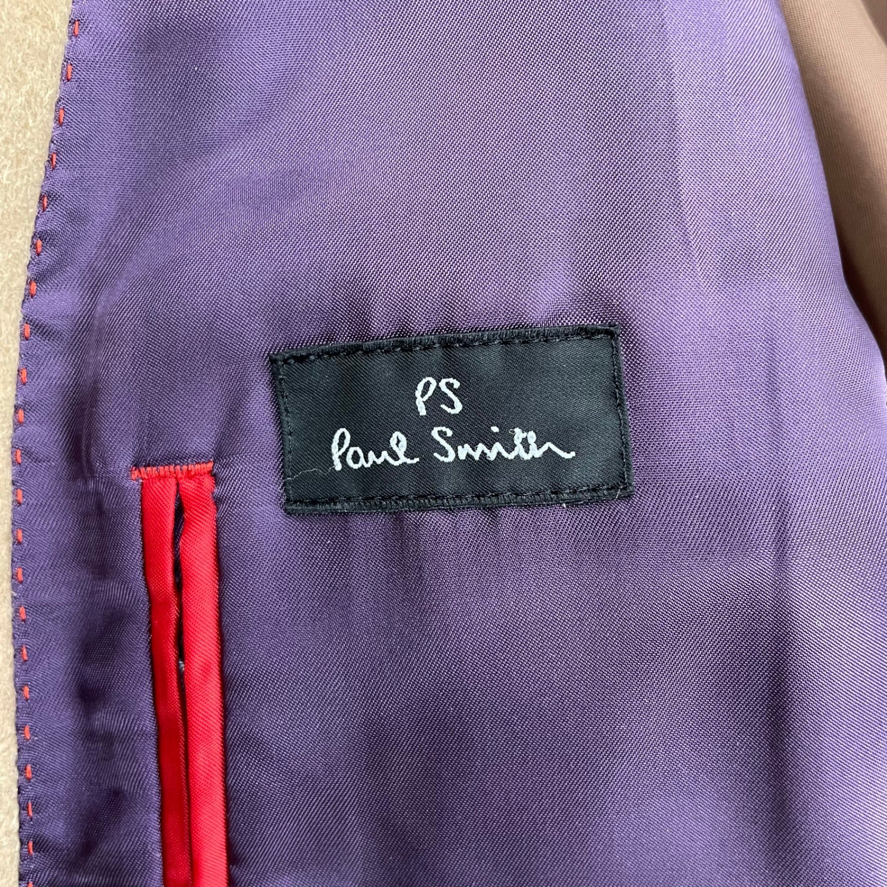 PS Paul smith ピーエス ポールスミス / ピュアカシミヤコート キャメル 参考定価：140,000程度 SIZE:L