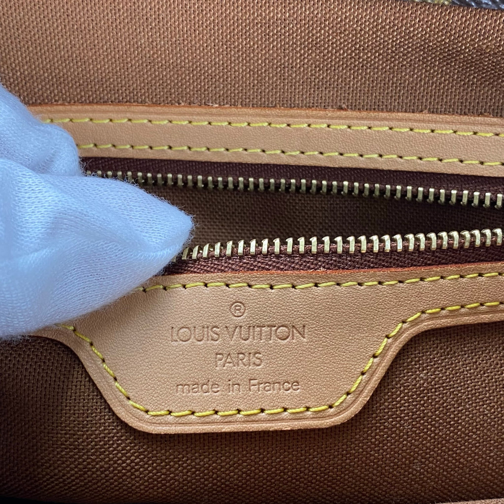 【鑑定済 美品】 LOUIS VUITTON ルイヴィトン / カバピアノ M51148 トートバッグ モノグラムキャンバス ブラウン 茶