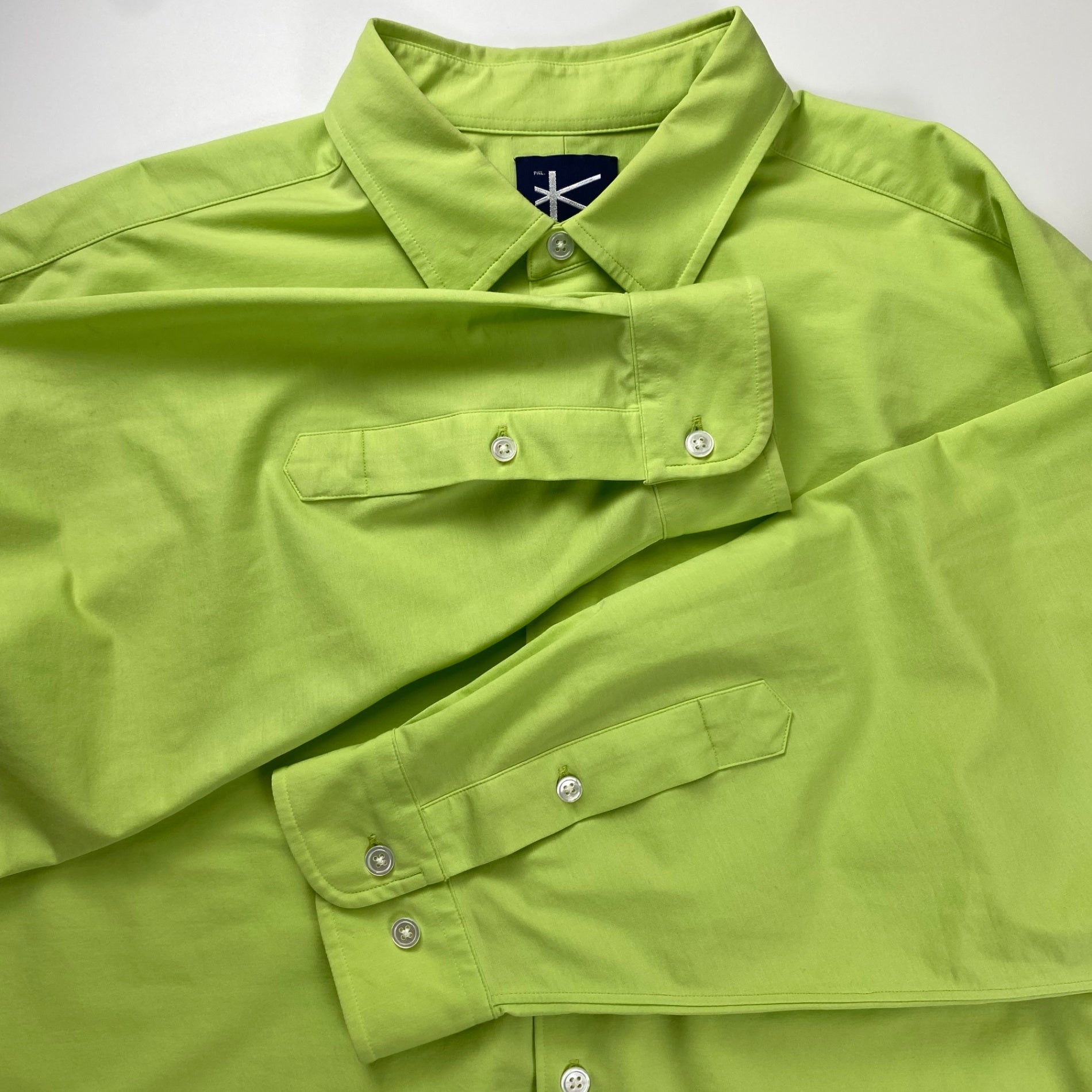 KANEMASA PHIL カネマサ フィル / ROYAL OX DRESS JERSEY SHIRT シャツ ライムグリーン 参考定価：25,000+tax SIZE：L