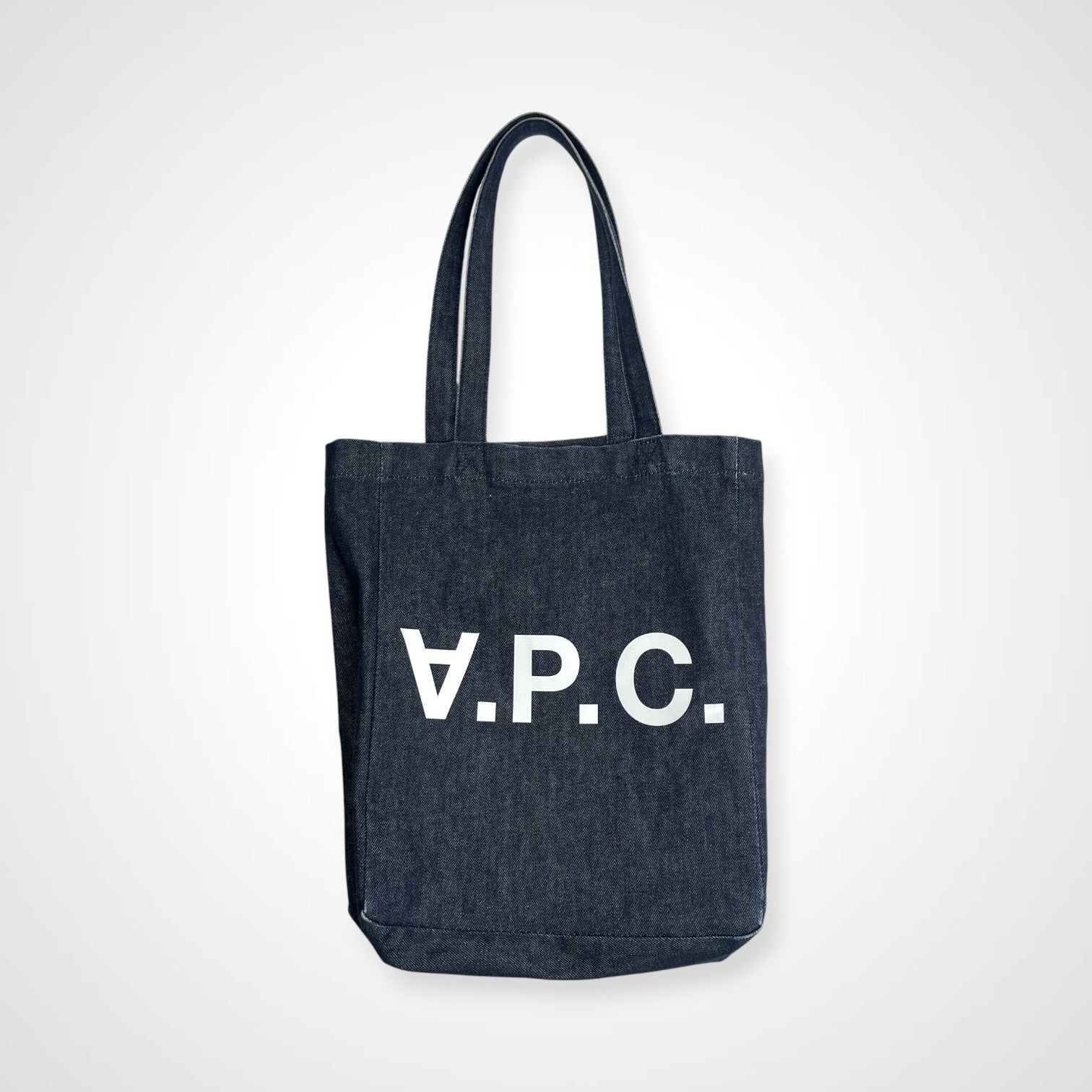 A.P.C. アーペーセー / Logo Print Denim Tote Bag デニムトートバッグ A4対応
