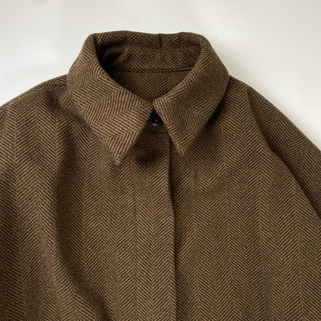 SELECT MOCA セレクト モカ / ヘリンボーンロングステンカラーコート sonさんコラボ SIZE：FREE