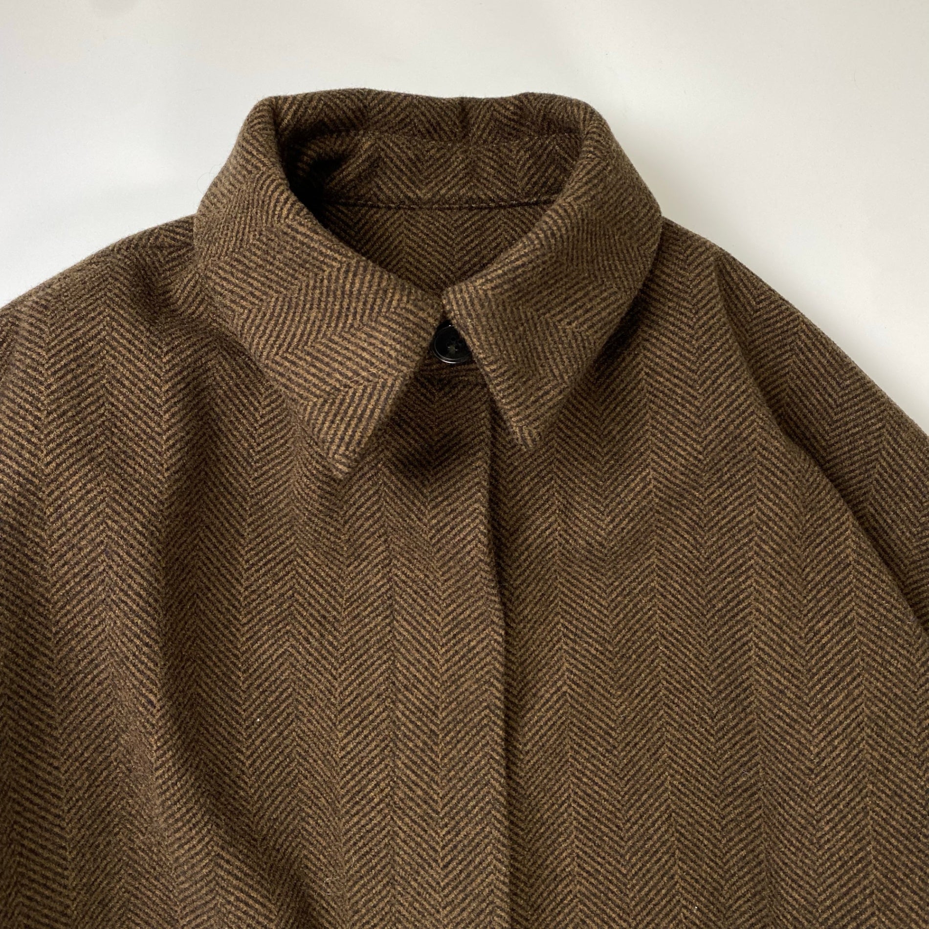 SELECT MOCA セレクト モカ / ヘリンボーンロングステンカラーコート sonさんコラボ SIZE：FREE