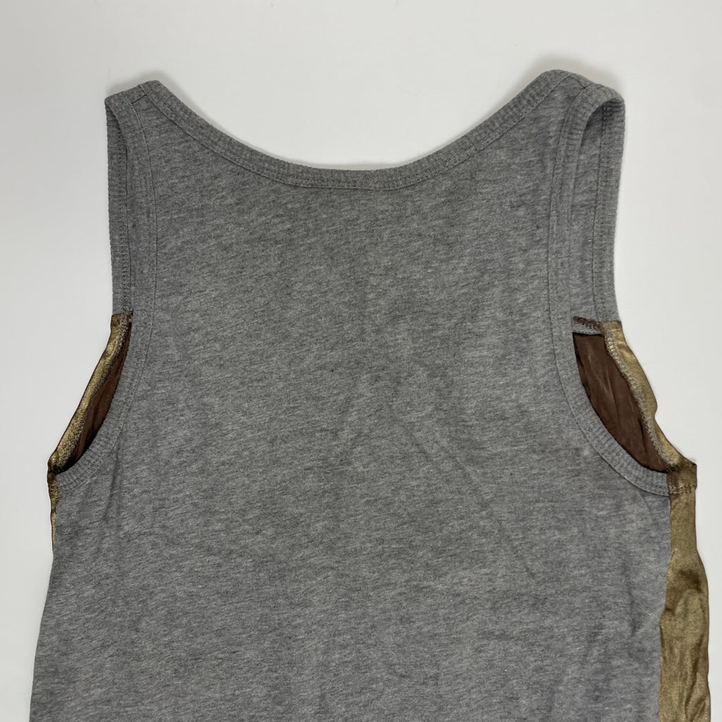 DRIES VAN NOTEN ドリスヴァンノッテン / 2トーンタンクトップ グレー×ゴールド 参考定価：30,000程度 SIZE:XS