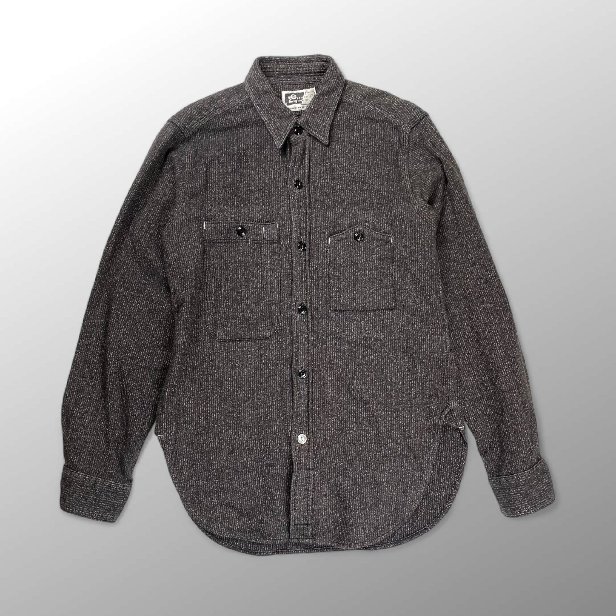 Engineered Garments エンジニアードガーメンツ / ワークシャツ ソルトアンドペッパーライク 山ポケ ガチャポケ ストームカフス SIZE:XS