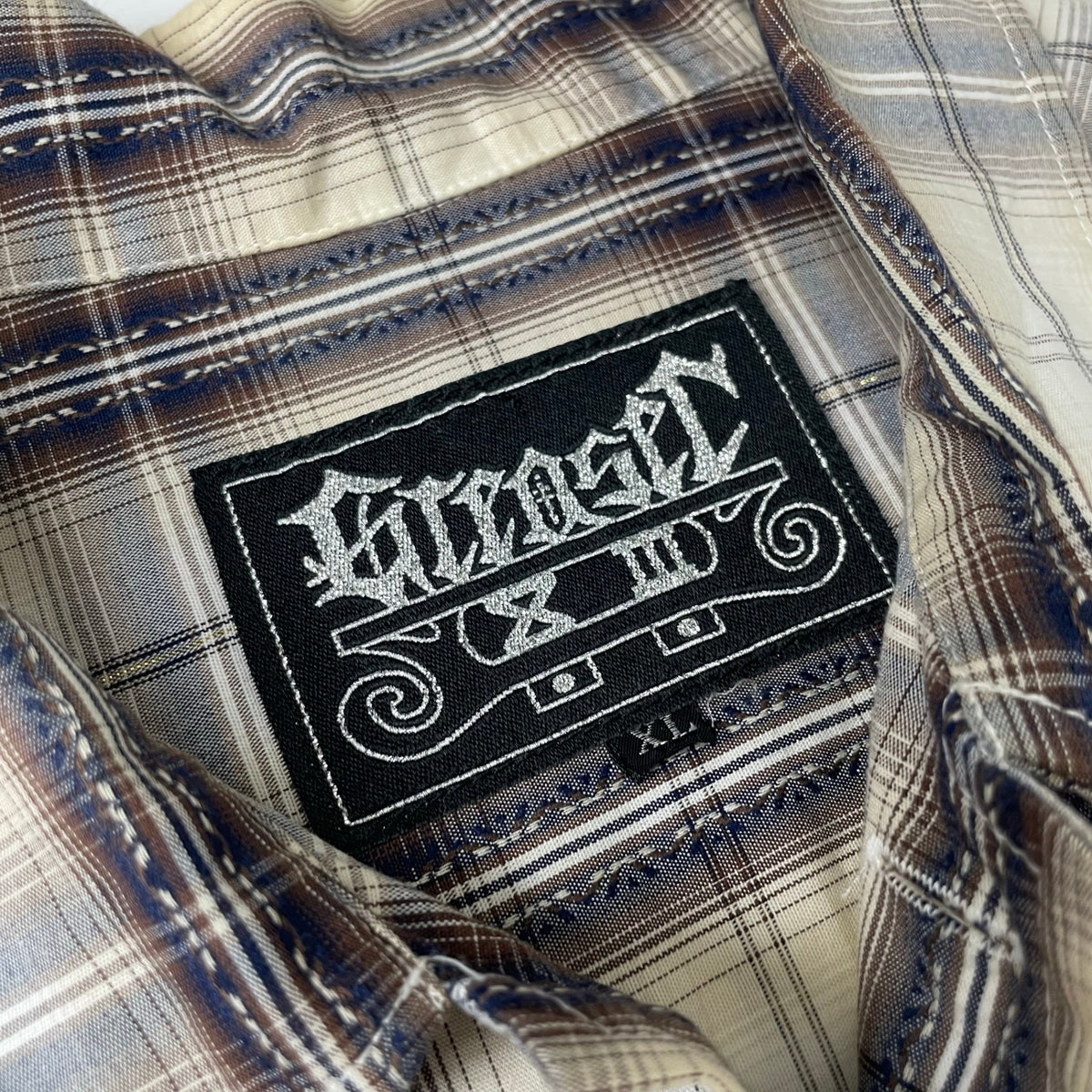 GREASER / シャドーチェックシャツ 参考定価：18,000程度 SIZE:XL