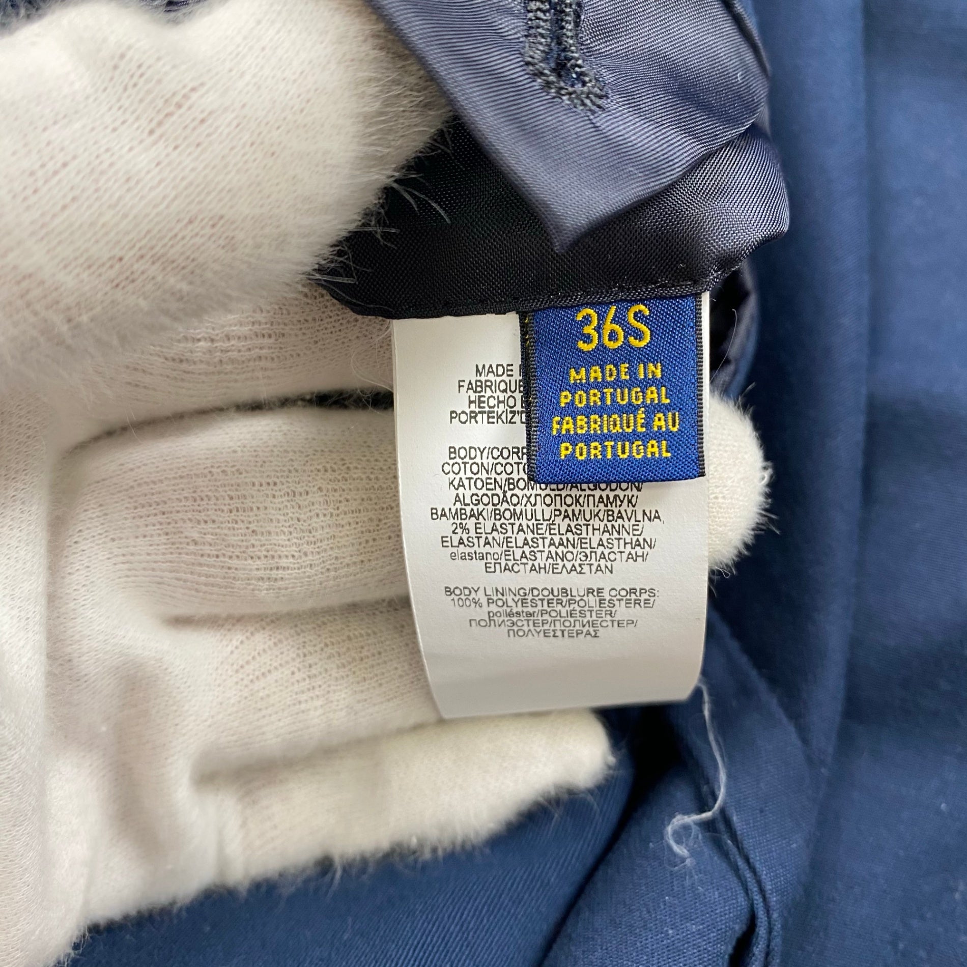 POLO RALPH LAUREN ポロ ラルフローレン / モールスキン調 テーラードジャケット ピックステッチ SIZE:36S