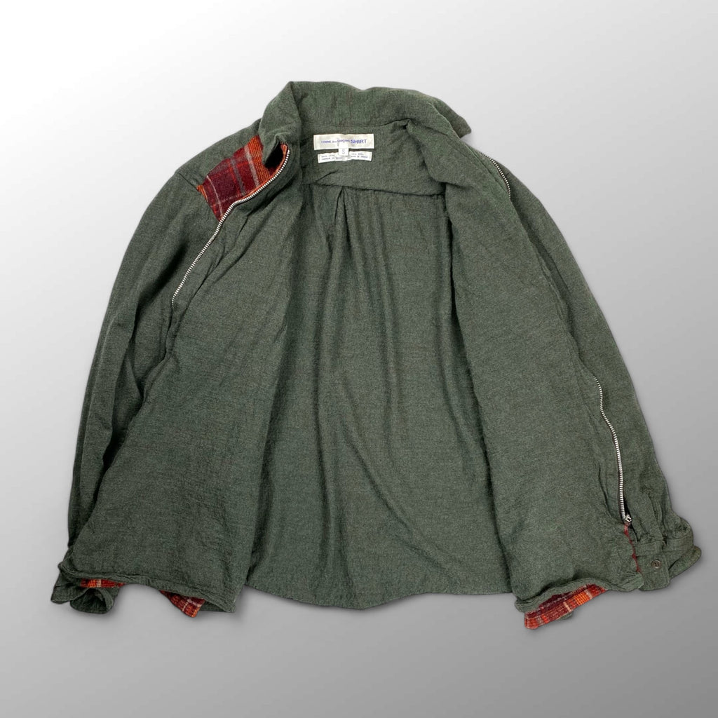 【最初期】 COMME des GARCONS SHIRT コムデギャルソンシャツ / ヴィンテージ 縮絨切替シャツ MADE IN FRANCE SIZE:S