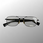金子眼鏡 VINTAGEライン / 2ブリッジ スクエア ブラック 度なしクリアレンズ 参考定価：42,000+tax