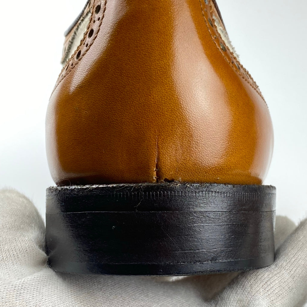 【VINTAGE】 YVES SAINT LAURENT イブサンローラン / ヴィンテージ キャンバス×レザー ウイングチップ SIZE：11