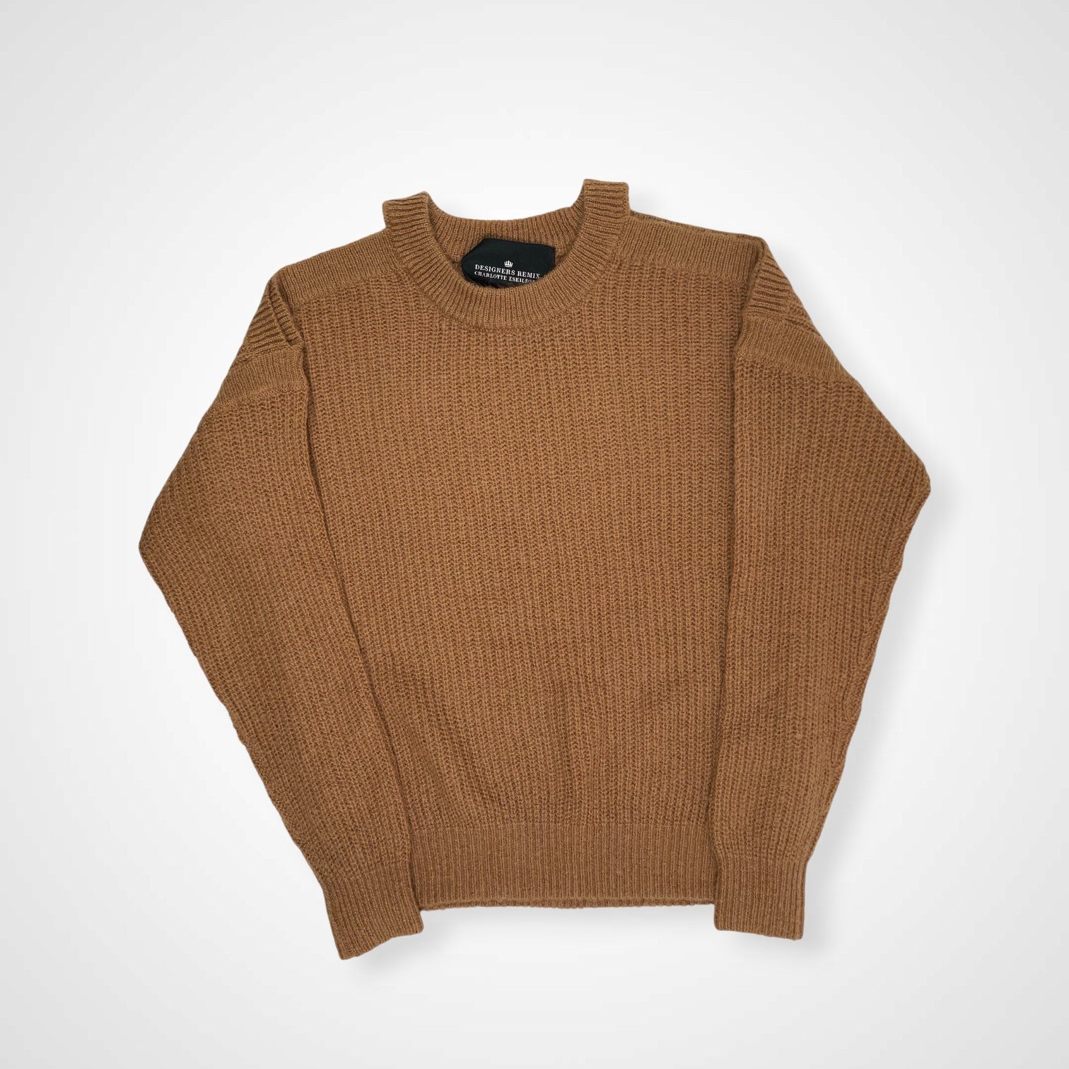 DESIGNERS REMIX CHARLOTTE ESKILDSEN デザイナーズ リミックス / オープンショルダーニット ブラウン 参考定価：33,000程度 SIZE：XS