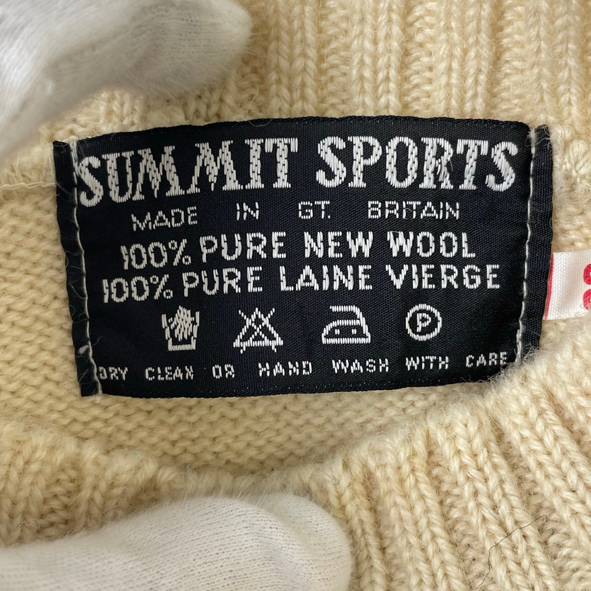 VINTAGE / 〈SUMMIT SPORTS〉 7-80s 英国製ガンジーニット SIZE:38