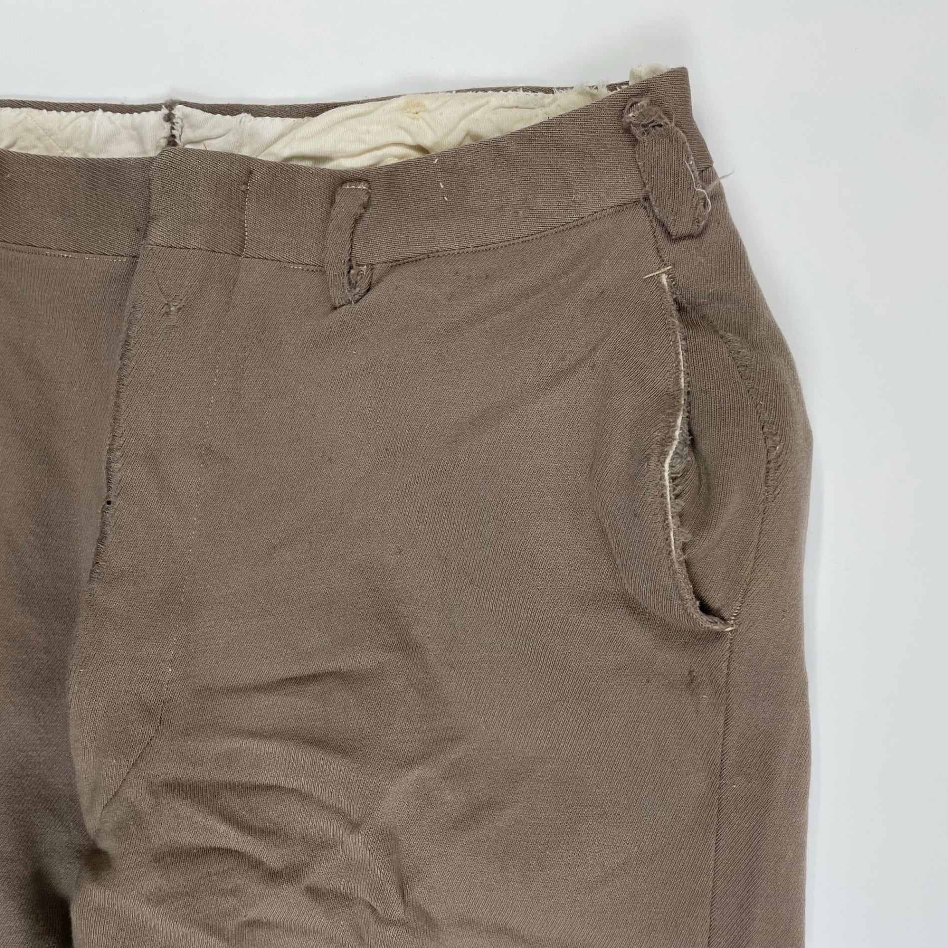 VINTAGE ヴィンテージ / 推定40sヴィンテージパンツ WALDESジップ 片ツメ SIZE:W84
