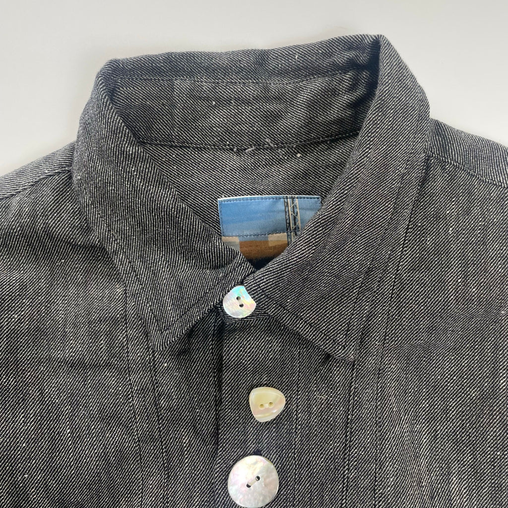 JOURNAL STANDARD × MIKA KASAI / PATCH BUTTON LINEN SH 25AW 参考定価：23,000+tax SIZE:FREE