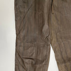 VINTAGE ヴィンテージ / 〈JEAN PIERRE MICHELET〉 再構築デザインストライプレザーパンツ SIZE：42