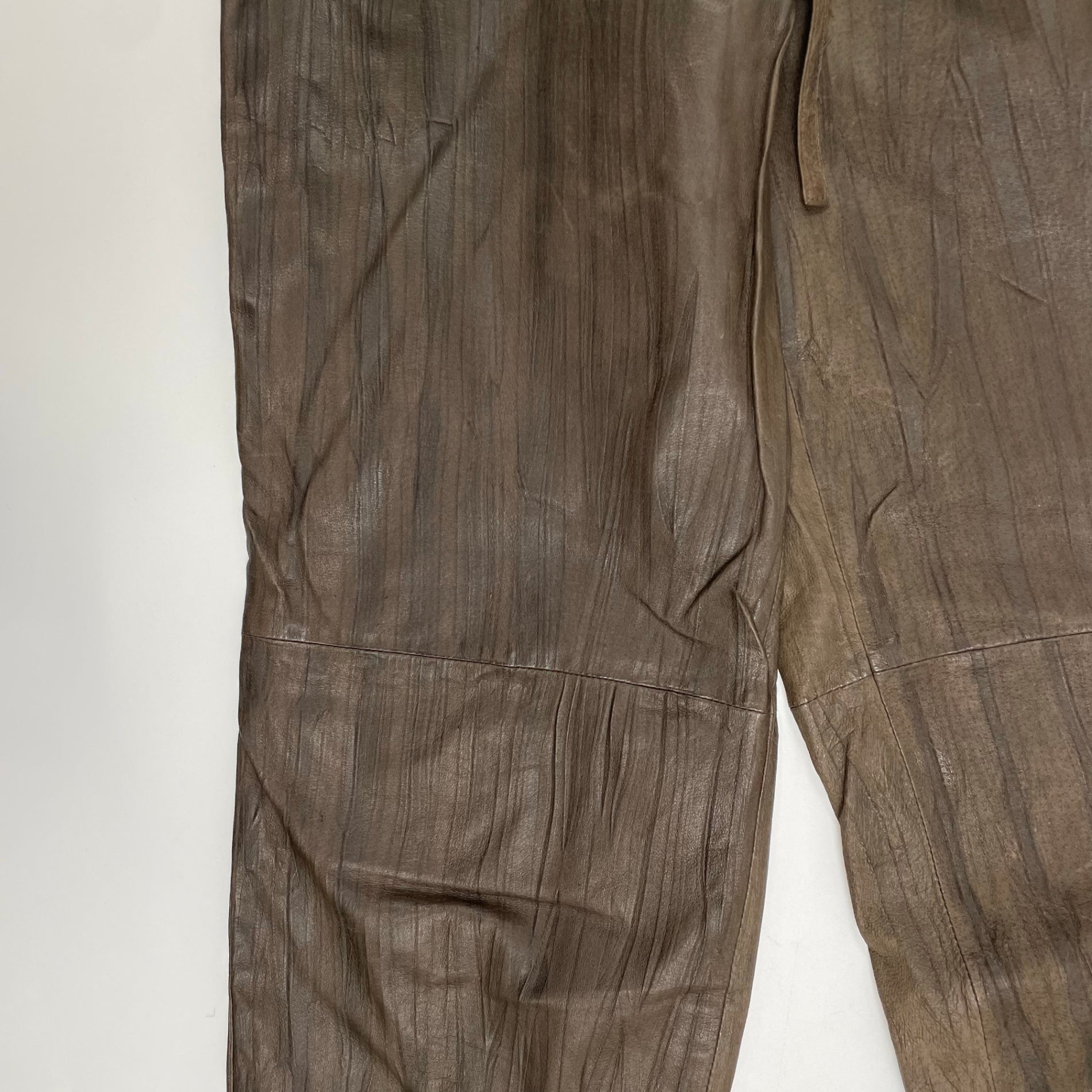 VINTAGE ヴィンテージ / 〈JEAN PIERRE MICHELET〉 再構築デザインストライプレザーパンツ SIZE：42