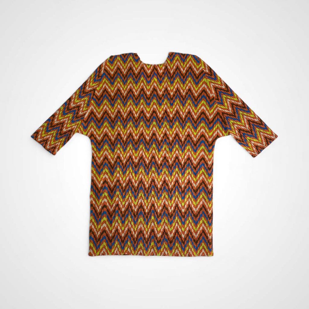 PLEATS PLEASE プリーツプリーズ / geometry  psychedelic cut-sew プリーツ カットソー 美品 2018AW SIZE:3