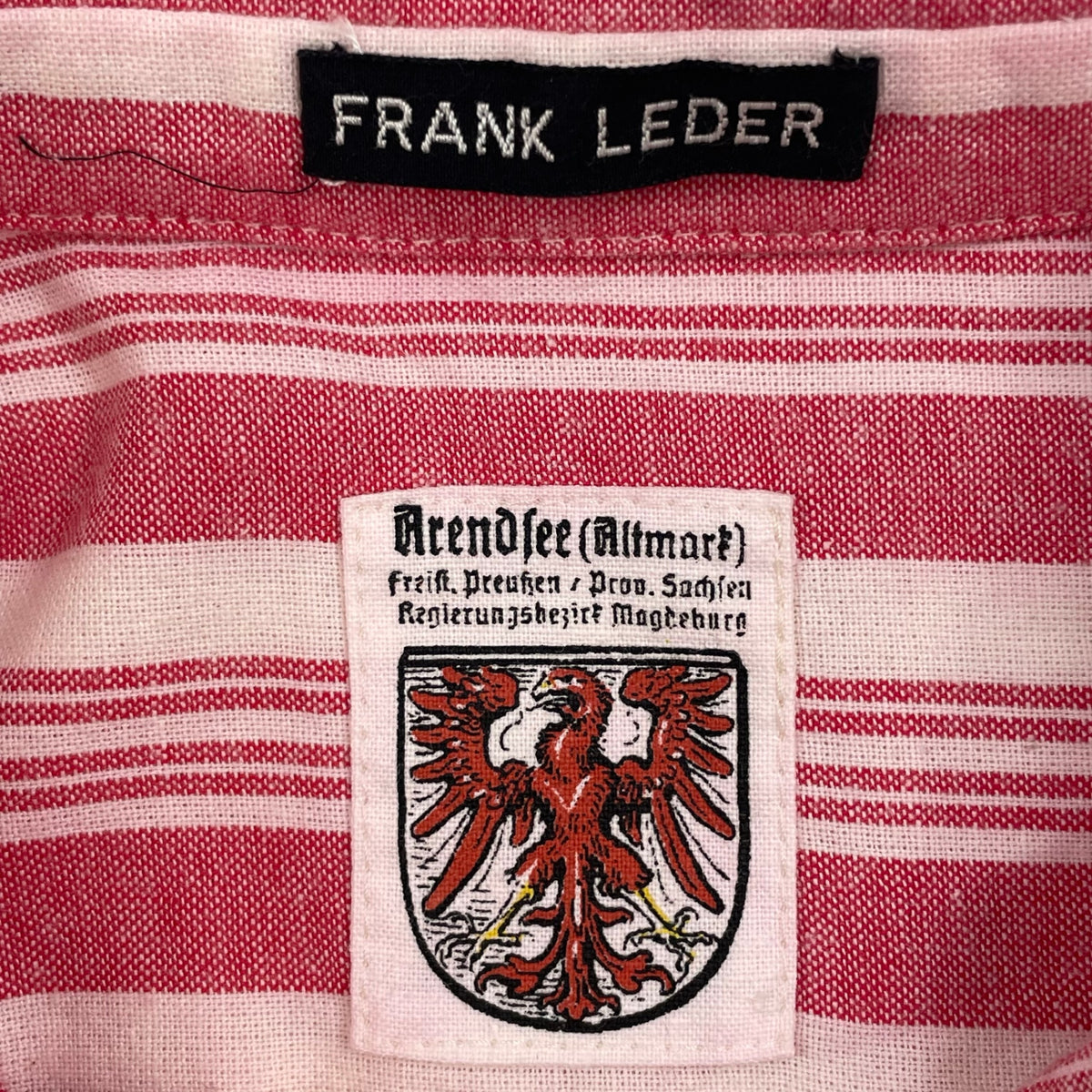 FRANK LEDER / ヴィンテージファブリックシャツ 参考定価：50,000程度 SIZE:XS(M程度)