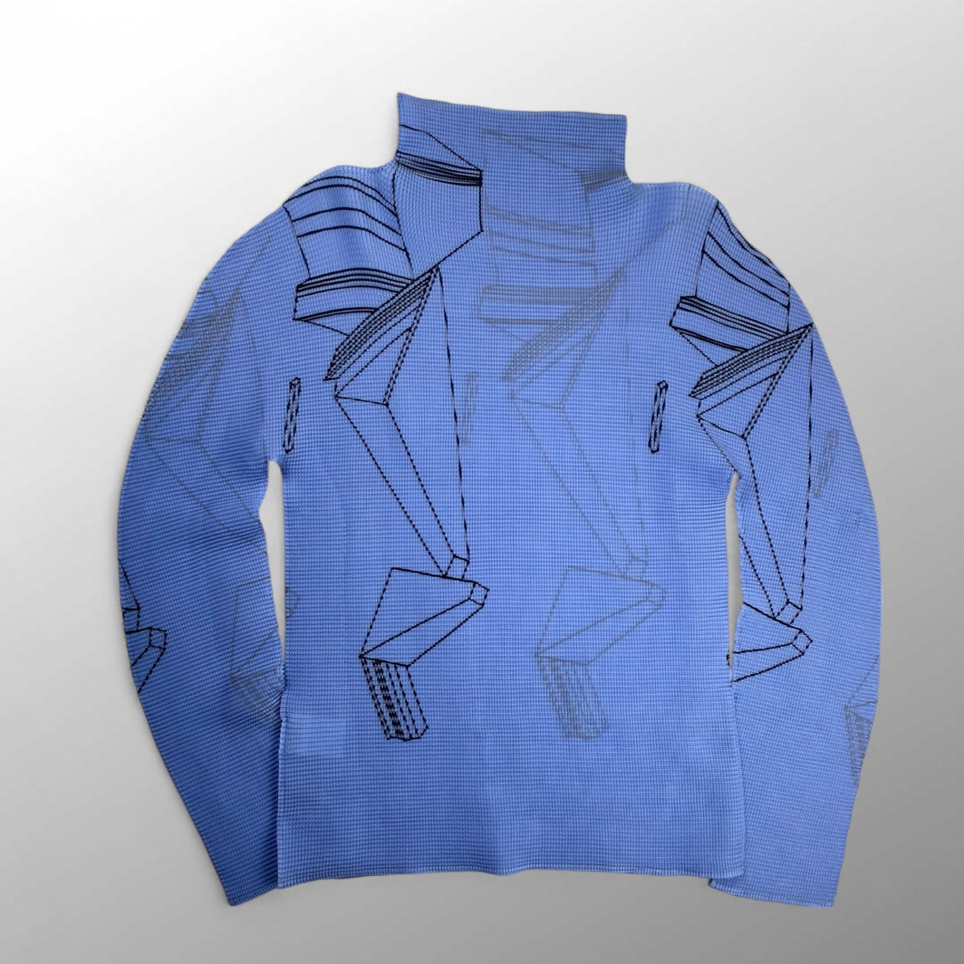 me ISSEY MIYAKE ミー イッセイミヤケ / 転写ボックスプリーツカットソー 20th ANNIVERSARY ARCHITECTS SIZE:FREE