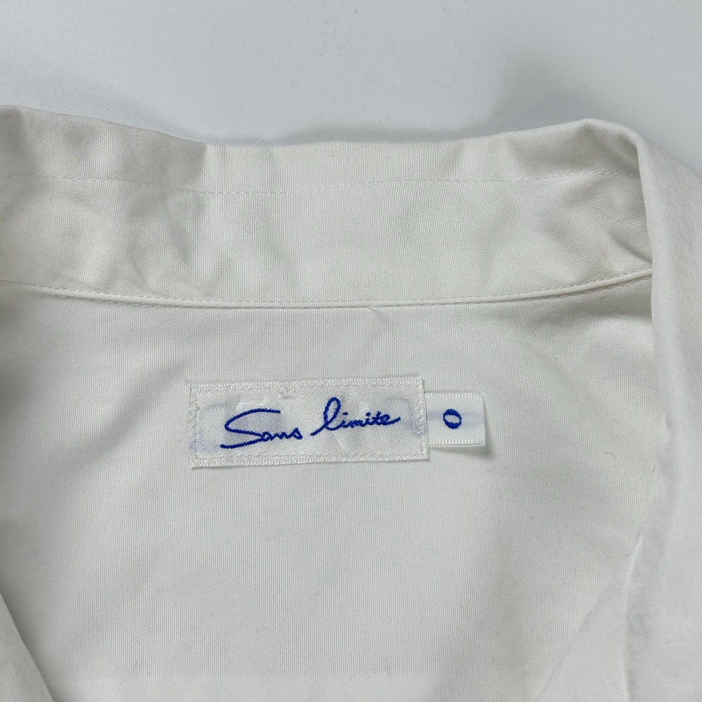 SANS LIMITE サンリミット / SH05 ブロード小開襟シャツ W1301005 参考定価：20,000+tax SIZE:0
