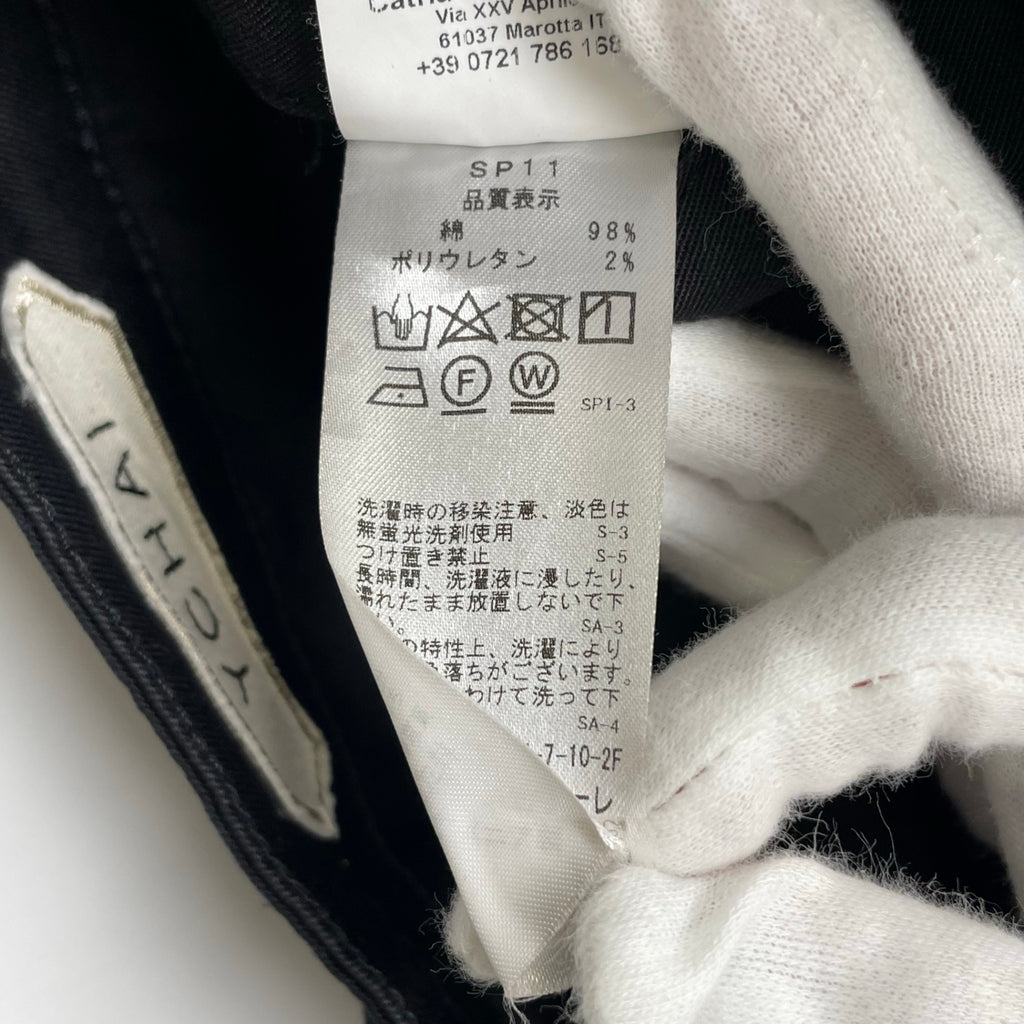 YCHAI イカイ / ROBUSTOコットンギャバカーゴ ブラック 参考定価：32,000+tax SIZE:30