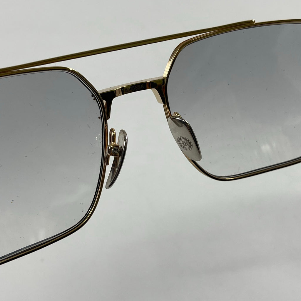 CHROME HEARTS / MAGNUMⅡ ケース付 度なしカラーレンズ ゴールドフレーム SIZE:57□20-135